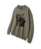 VISION STREETWEAR Vsw Rock Band Crewneck Khaki Gray