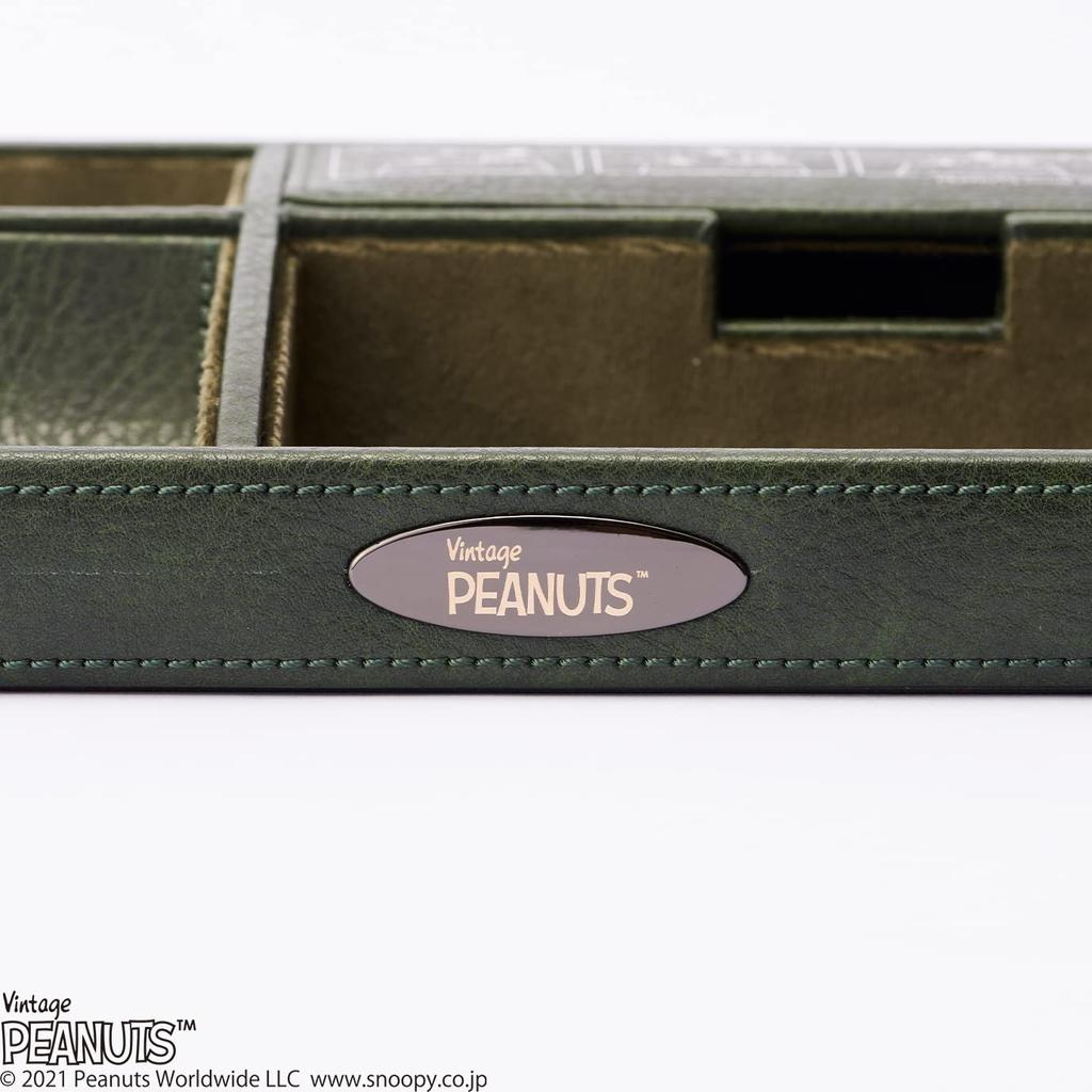 Chaya Sangyo Snoopy x x Bolsa de Viagem, Verde, 151-240540GR, "PEANUTS," L26.5 P17.5 A5.5cm