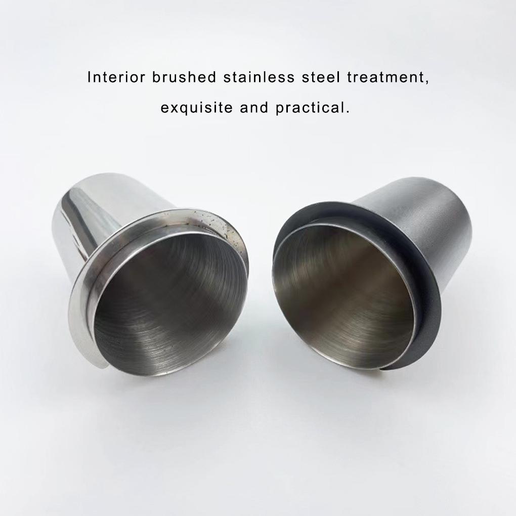 Stainless Steel Coffee Portafilter Receiving Dosing Cup 51/53/58mm Cups Reusable Powder Feeder Kitchen Gadgets