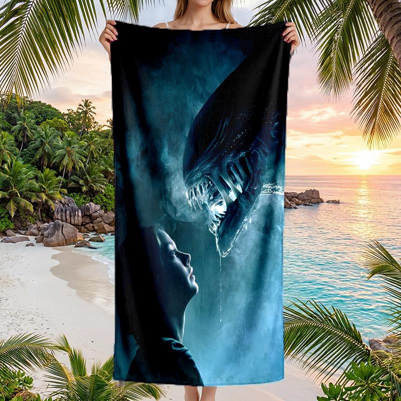 Alien Fashion Beach Towel: Ideal for Summer Adventures Soft, Absorbent and Quick Drying Suitable for Swimming and Bathing