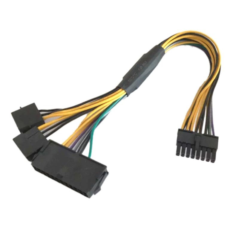 

ATX24Pin+Dual 4Pin to 16Pin Converters Cable Compatible for Computers Motherboards Power Supply Wire 1