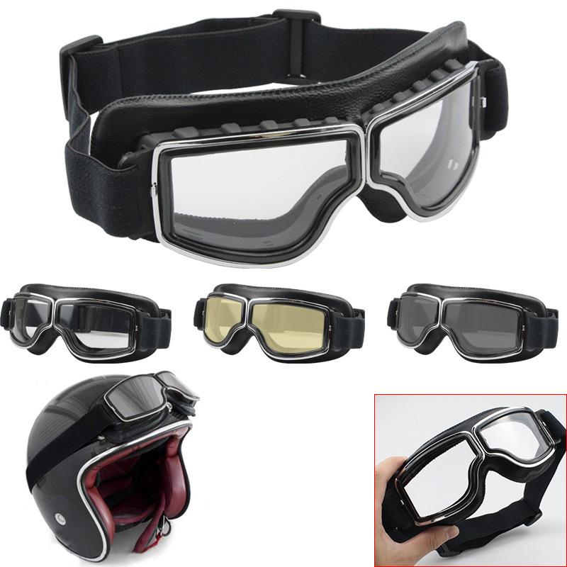 1pcs Vintage Windproof Motorcycle Goggles Retro Motocross Cycling Outdoor Dirt Bike Eye Protection Sunglasses
