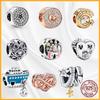 Authentic Sparkling Plata Copper Dangle Charms Fit Original Bracelet Beads Pendant Women Diy Jewelry Gift