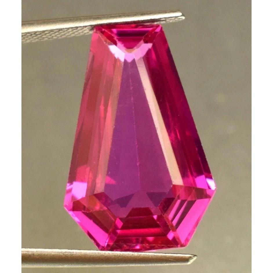 Natural Pink Sapphire Faceted 19 Ct Ceylon Fancy Cut Certified Loose Gemstone