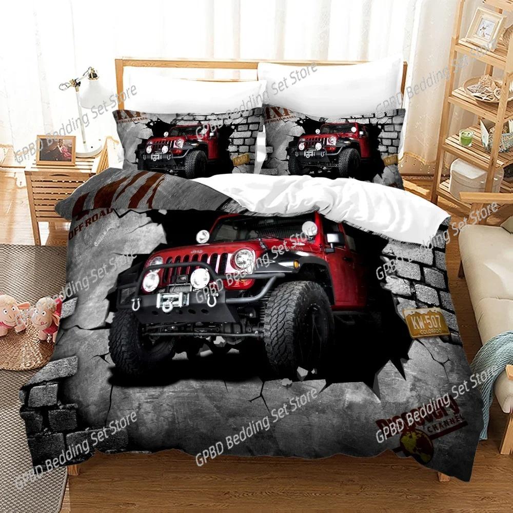 3D Print Anime Monster Jam Beding Set 3D Printed Suitable for Bedrom Soft Duvet Cover Set With Pilowcases Children Kids Home Textile