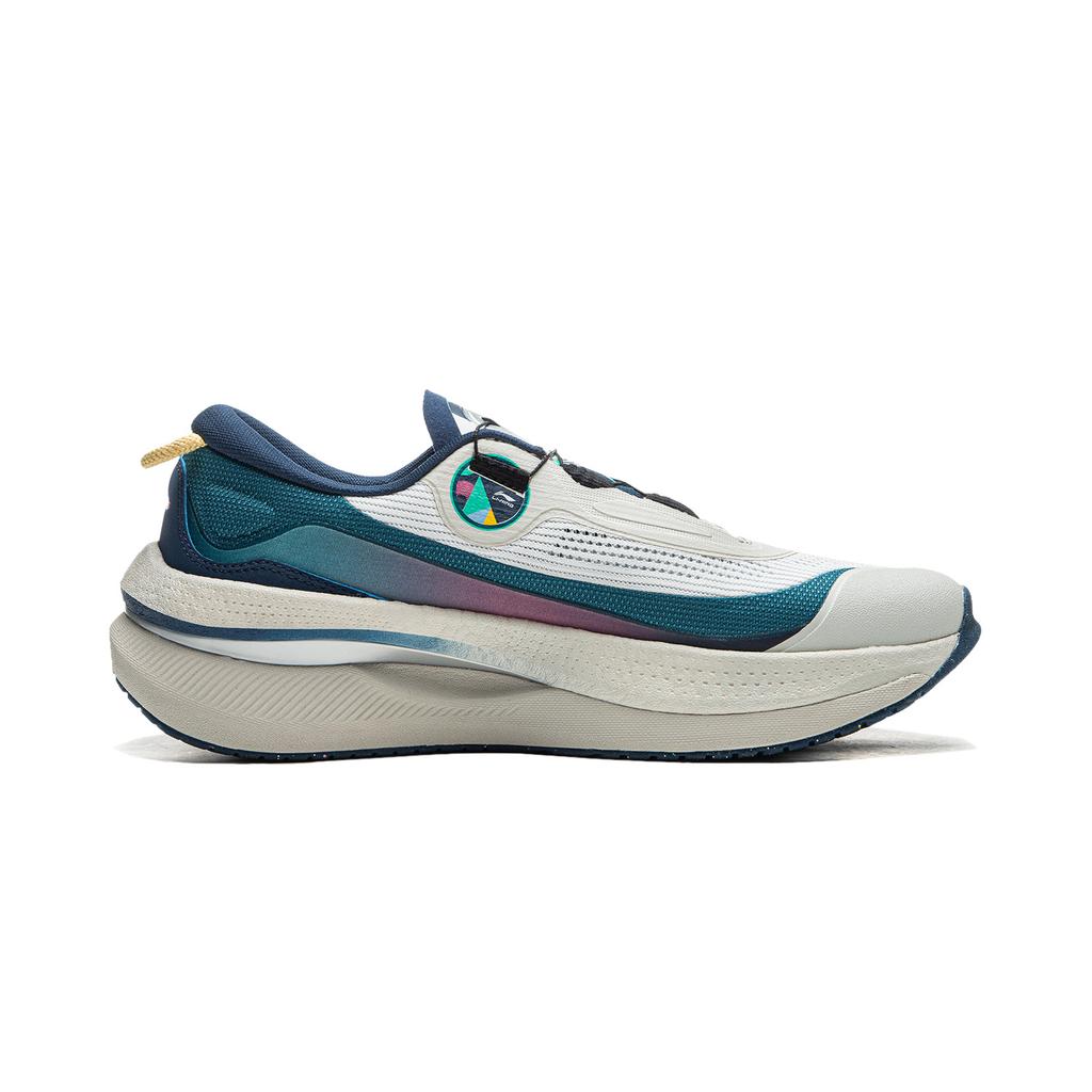 Li Ning Soft Go Max Retro Versatile Ammortizzante Antiscivolo Resistente all'Usura Traspirante Supportivo Rimbalzo Scarpe da Corsa Casual Basse AGLU273-2