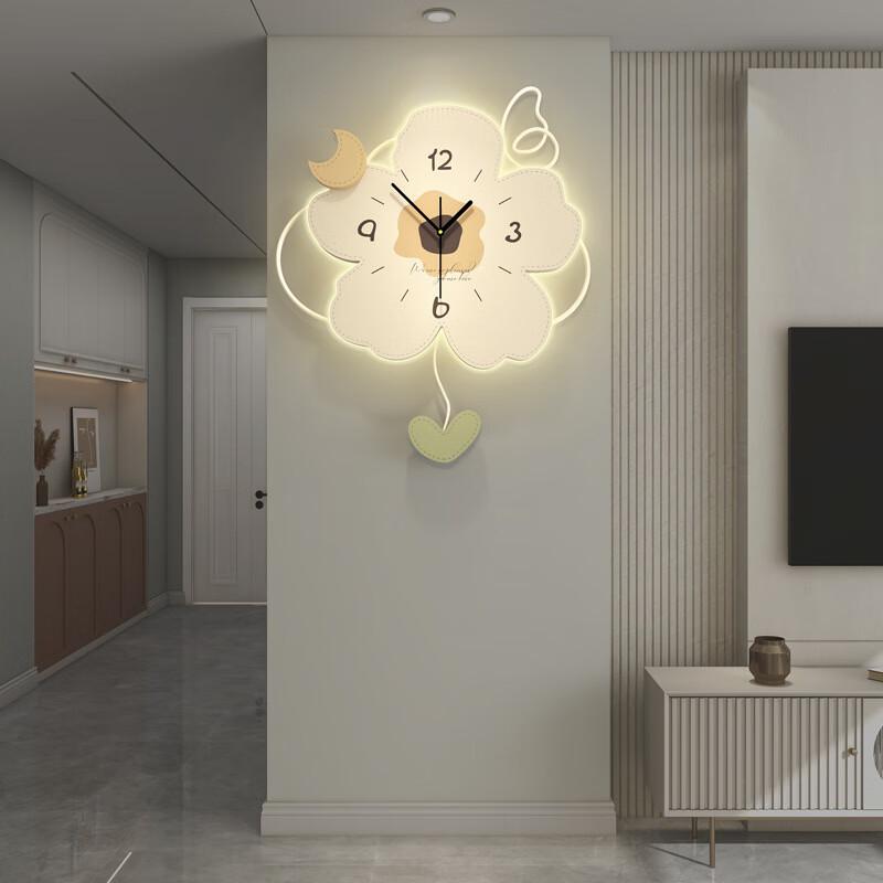 Jiu Jiuda Cream Style Floral Wall Clock