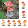 Cute Mushroom Statue Resin For Terrarium Fairy Garden DIY Ornaments