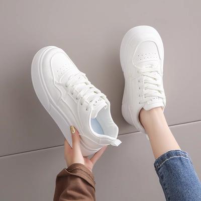 Thick-soled Little White Shoes Women's Versatile Spring and Autumn Muffin Breathable Casual Sports Board Shoes