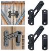 12-Pc Stainless Steel Sliding Barn Door Bolt Lock, 4 Brackets + 8 Screws, 180-Degree Flip Latch for Barn, Pet, Bathroom, Sliding Door
