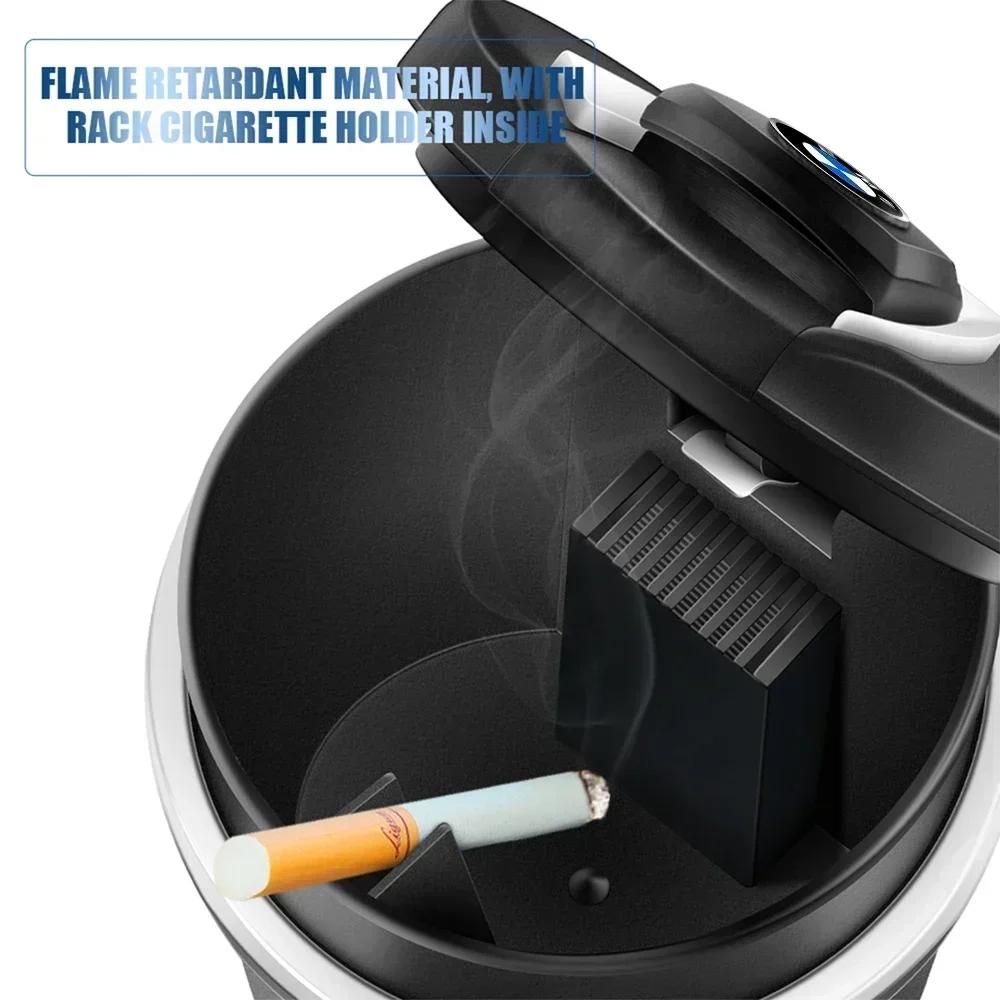 2025 Coche Para BMW Cenicero de Coche Taza de Almacenamiento Sin Humo con Luz LED Estilo de Coche Para BMW E36 E46 E90 E60 E39 F30 F10 F20 X5 E70 E53