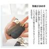 [Dom Teporna] Genuine Leather Portable Mini Shoehorn Keychain with Gradient Italian Leather Keyring for Business, Golf, Etc. (Gray)