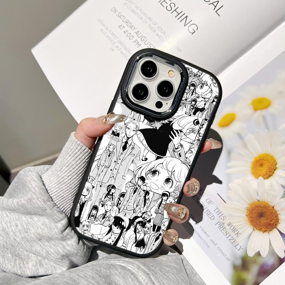 Ae98 SPY×FAMILY Anime Art Phone Cases for Samsung A13 A32 A53 A04e A54 S24 FE S23 Ultra Infinix Hot 40i Huawei P30 Metal Camera Protective Back Cover