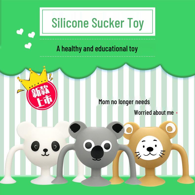 Cartoon Suction Cup Silicone Building Blocks - Interactive, Versatile, and Soft Toys for Kids
