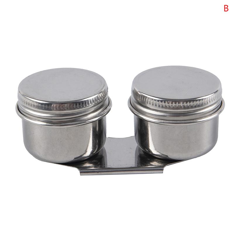 Painting Oil Pot Portable Stainless Steel Oil Painting Palette Cup with Lid