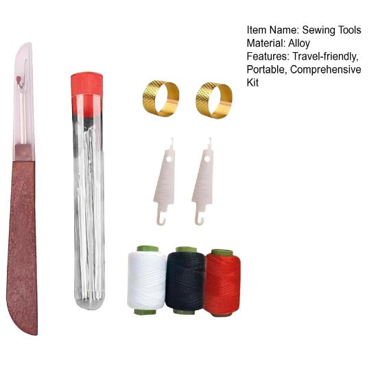 37Pcs/Set Sewing Tools for Beginners Portable Needles Thread Hand Repair Kit Travel Hand Sewing Set with Thimble Seam Remover