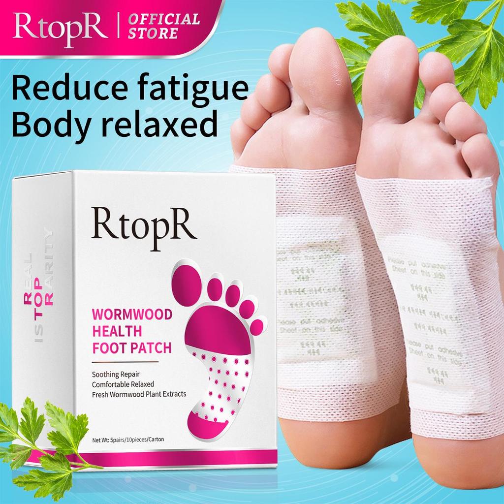 RtopR 1 Box Wormwood Health Body Detox Foot Patch Effective Improve Sleep Quality Organic Detox Beauty Slimming Feet Cleansing Patch