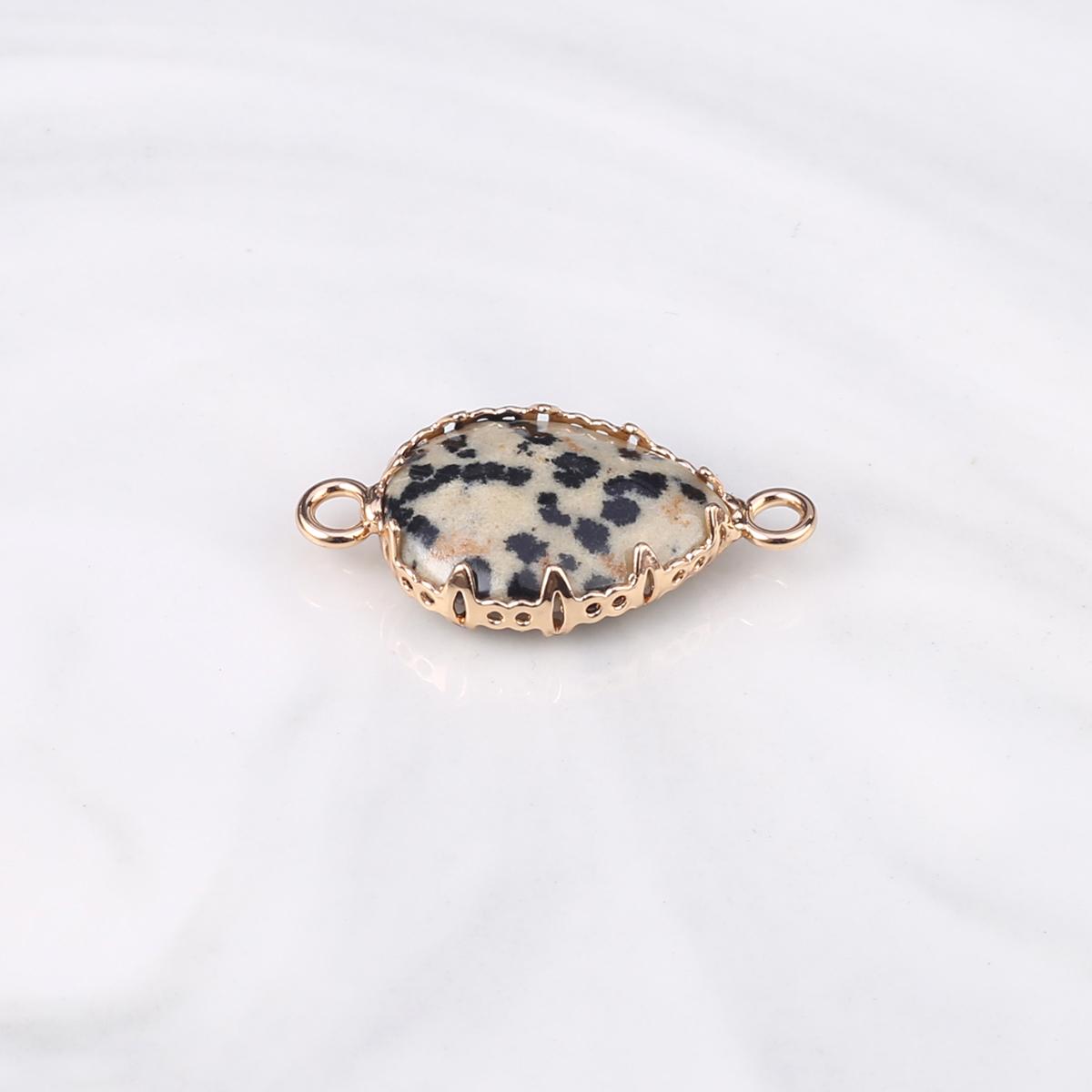 

2 шт., разъем из натурального камня, каплевидный граненый разъем, подвески для изготовления ювелирных изделий, ожерелье, браслет, аксессуары 2Pcs/Speckled Stone