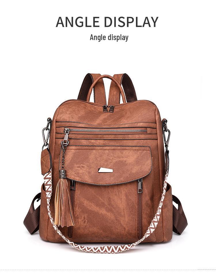 2025 Retro Style Spring Women's PU Backpack: Trendy & Multifunctional Design