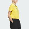 Adidas Graphic Tee Logo Embroidery Print Round Neck Short T-Shirt Women Tops Sun-Yellow HY2821