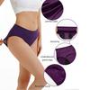Women's Mid-waist Solid Color Menstrual Briefs Leak-proof Period Pants Breathable Absorbent Crotch Sanitary Panties