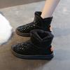 Platform Snow Boots Women's Winter Cotton Shoes 2025 New Velvet Women's Shoes Fashion Short Tube Waterproof and Non-slip Bread Shoes