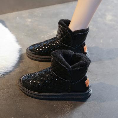 Plateau-Schneestiefel Damen Winter Baumwollschuhe 2025 neue Samt Damen Schuhe Mode Kurzer Schaft Wasserdicht und Rutschfest Brotschuhe
