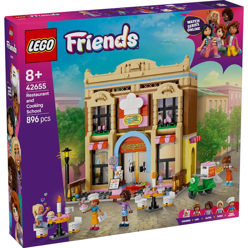 LEGO Friends Restaurant & Cooking School Toy - Birthday Present, Building Blocks, for Girls, Boys, Children Ages 8, 9, 10, Elementary School Students,