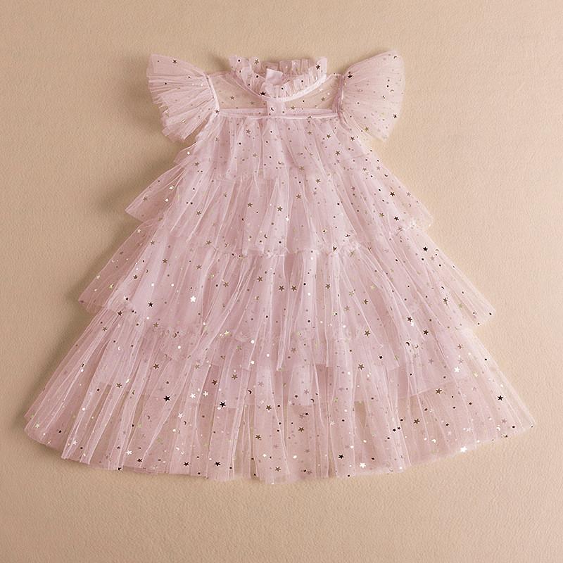 Mädchen Prinzessinnenkleid Sommer Mädchen Kinder Einfarbiger Pailletten Tüllrock Für Kleinkind Mädchen