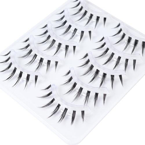False eyelashes, cosplay makeup, short upper eyelashes, popular handmade false eyelashes, actress eyelashes, 5 pairs (M13)