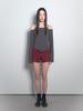 VISUS Fold Over Shorts_Burgundy