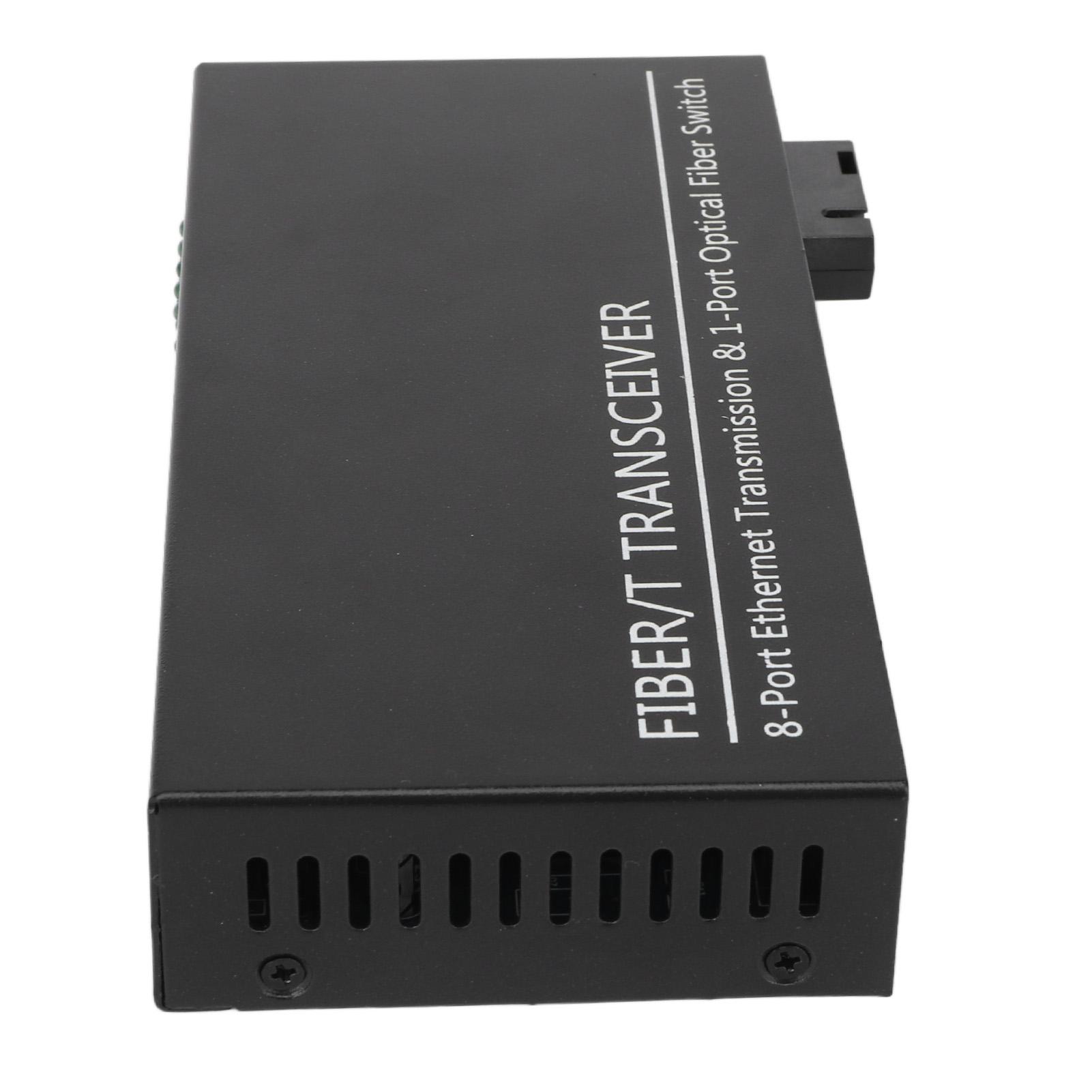 

Tx1310nm RX1550nm Fiber Transceiver Up To 25km 1 Optical Port 8 Electrical Port Single Mode EU Plug