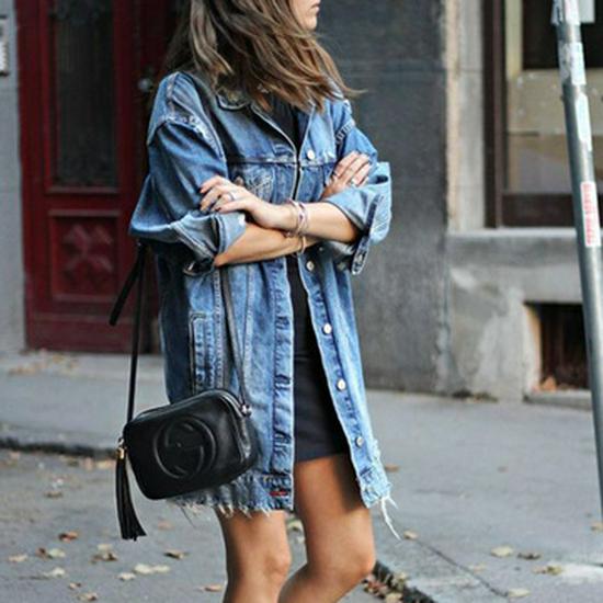 Women's Plus Size European & American Denim Trench Coat – Mid-Length Fashion Trend