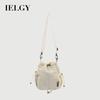 Nylon Drawstring Drawstring Pocket Shoulder Bag Simple Fashion Casual Literary Style Messenger Bag