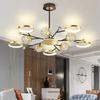 Modern Black Gold Starry Ceiling Chandelier Creative Design For Living Room Bedroom Romantic Atmosphere Hanging Light Fixture