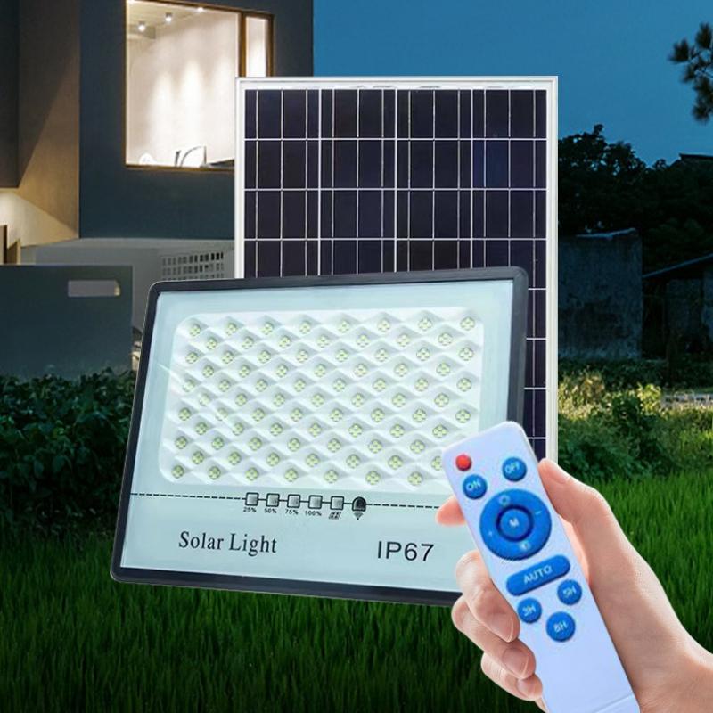 300W Solar Lamp Outdoor Waterproof Spotlights Solar Lights Remote Control Solar Floodlight Wall Street Garden Lights Sunlight