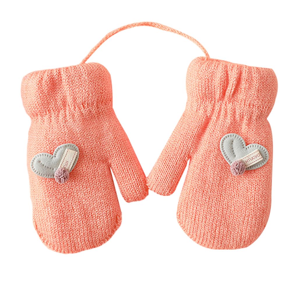 

eigenn Mittens with Thick Warm for Boys and Girls Ages Perfect for Playing in the Going to and Baby Available in 8 Cute Colors Children s Drawstring, розовый