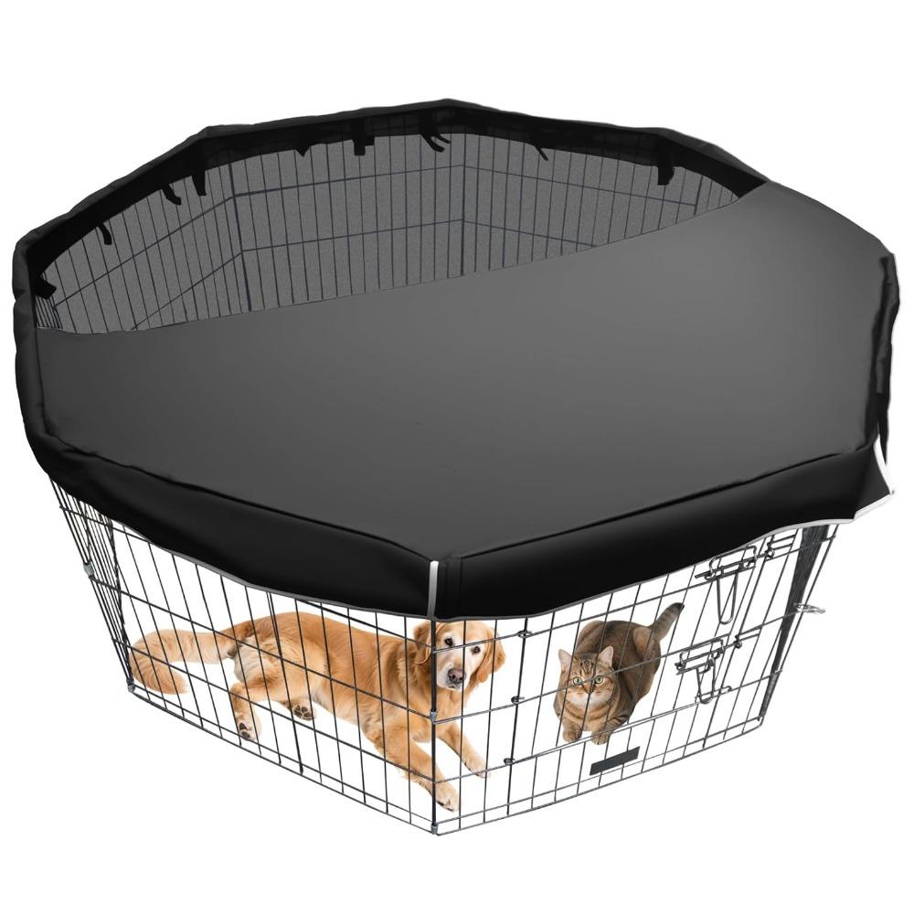 Mesh Pet Cage Cover 8 Panel Kennel Shade Protector Durable Dog Pen Cover  Small Animals