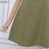 ZANZEA Women Summer Round Neck Casual Sleeveless Short Dress