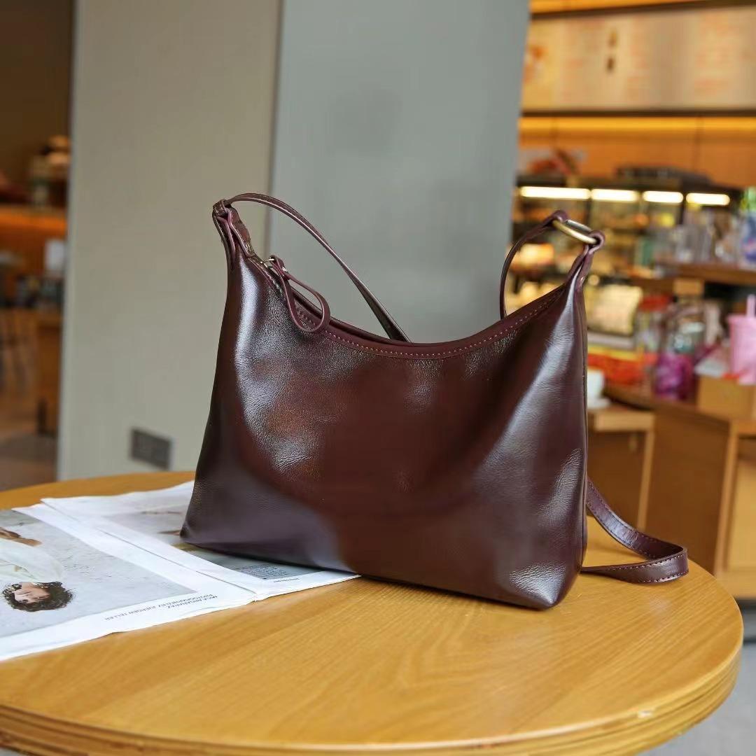 

Сумка через плечо нишевого дизайна, сумка подмышки из натуральной кожи, женская модная и легкая женская сумка, простая женская сумка