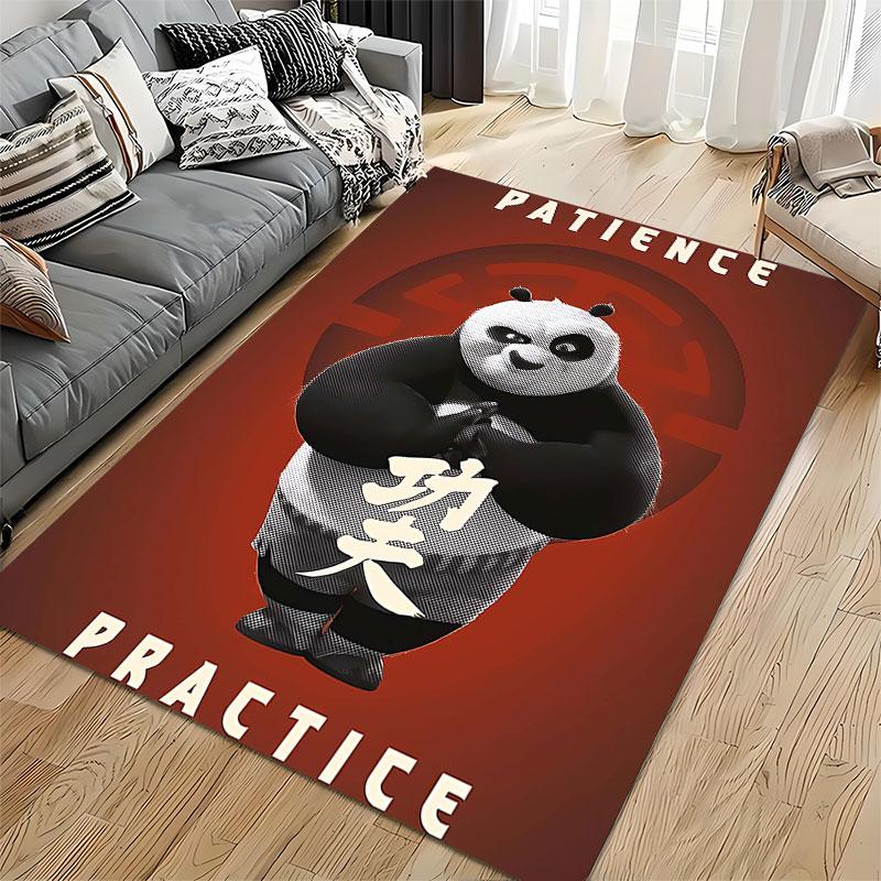 Tappeto Ispirato a Kung Fu Panda adatto come tappetino antiscivolo per il soggiorno o il divano della camera da letto