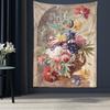 Still Life Flowers Oil Painting Tapestry Wall Hanging Retro Court Style Bohemian Hippie Tapiz Art Home Decor