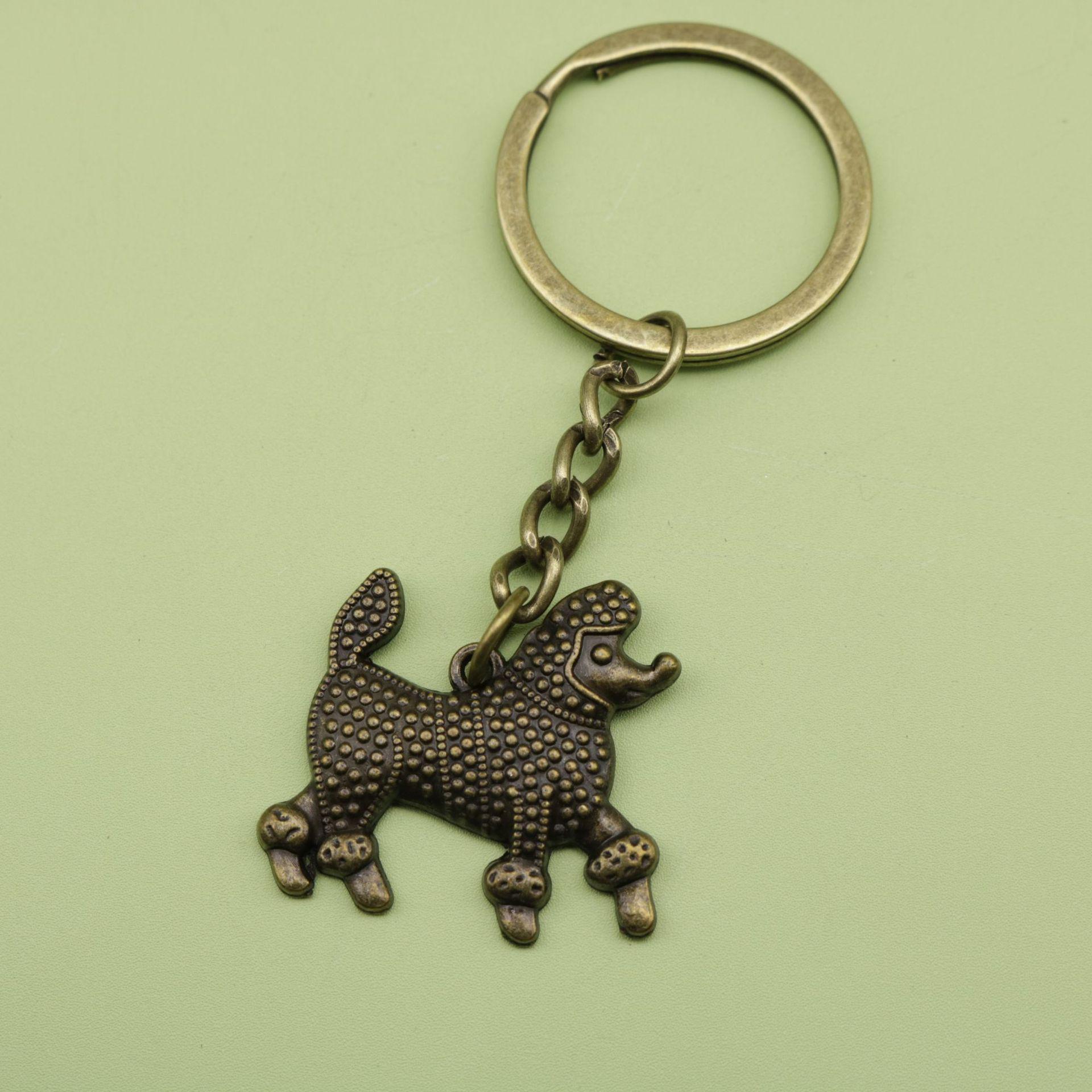 Hot Selling Simple Poodle Dog Keychain Pendant