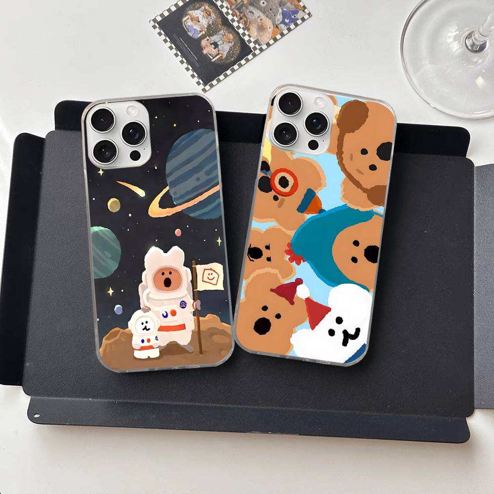 Popular Character Cut D-Dinotaeng Phone Case For iPhone 11 12 13 14 15 16 17 Plus Pro Max Satin Laser Glossy Cover