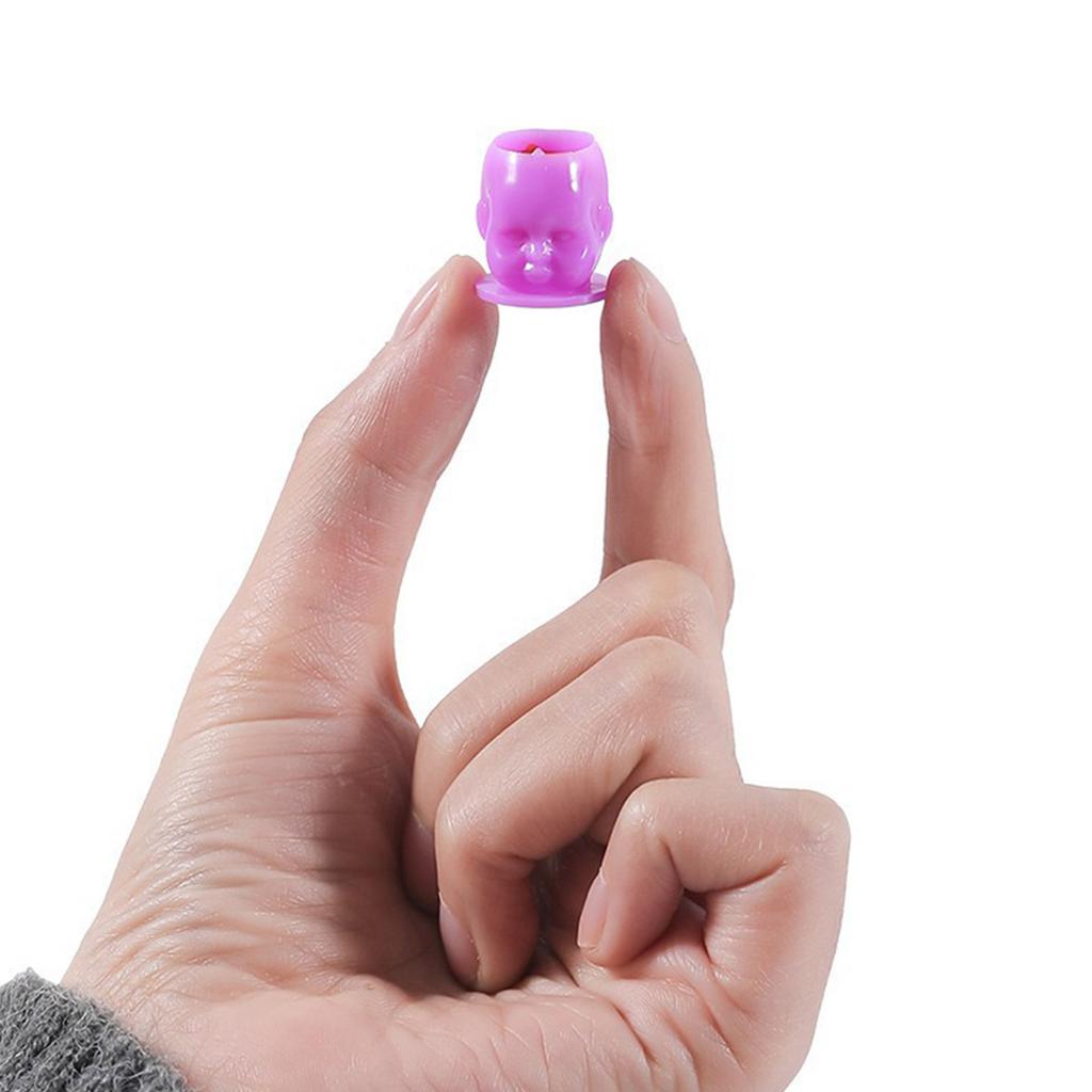 200 Pz/Set Tazze per Inchiostro per Tatuaggi a Forma di Bambola Cappucci Contenitori per Inchiostro Pigmento Microblading Tatuaggio