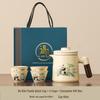 Portable Travel Tea Set: Quick-Brew Pot with Four Cups, New Style for Young People On the Go