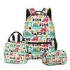 Classic Novelty Peculiar Cool Dinosaur 3D Printed 3pcs/Set Student School Bags Laptop Daypack Backpack Lunch Bag Pencil Case