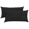 Sofa Cushions 2 Pcs Black 80 X 40 Cm Fabric