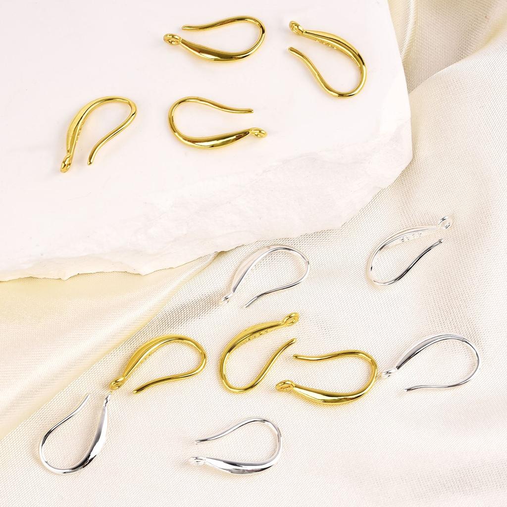 20 Stück Schmuckzubehör Echte Ohrringe Beschichtete Ohrhaken Für Damen Glatter Haken Ohr Für Design DIY Schmuckherstellung