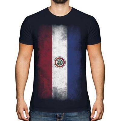 Paraguay Verblasste Flagge T-Shirt Paraguayischer Fußball Paraguayisches Shirt